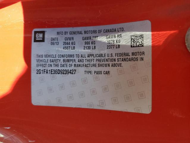 Photo 10 from auction – 2013 CHEVROLET CAMARO LS with VIN 2G1FA1E36D9239427