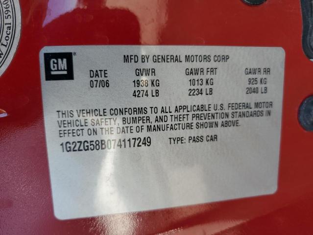 Photo 10 from auction – 2007 PONTIAC G6 BASE with VIN 1G2ZG58B074117249