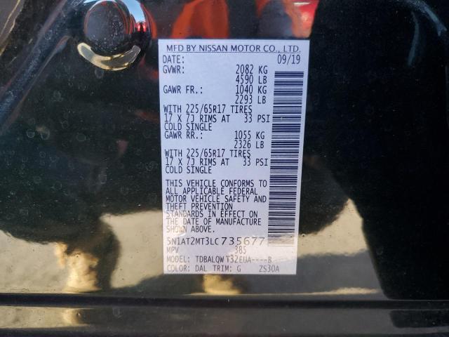 Photo 10 from auction – 2020 NISSAN ROGUE S with VIN 5N1AT2MT3LC735677