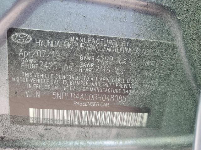 Photo 10 from auction – 2011 HYUNDAI SONATA GLS with VIN 5NPEB4AC0BH048085