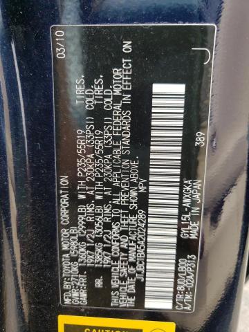 Photo 10 from auction – 2010 LEXUS RX 450 with VIN JTJBC1BA5A2024289