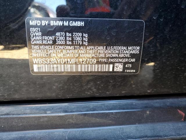 Photo 10 from auction – 2021 BMW M3 COMPETI with VIN WBS33AY01MFL12709