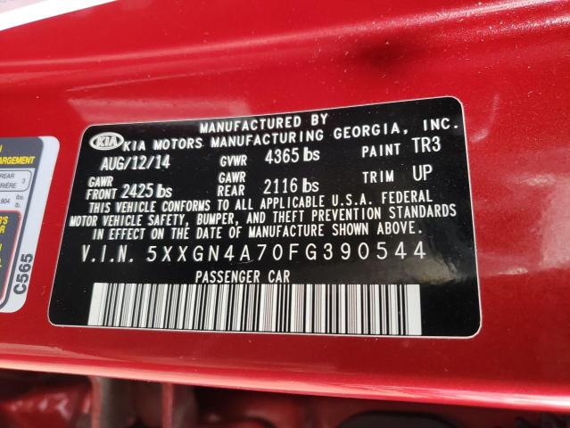 Photo 10 from auction – 2015 KIA OPTIMA EX with VIN 5XXGN4A70FG390544