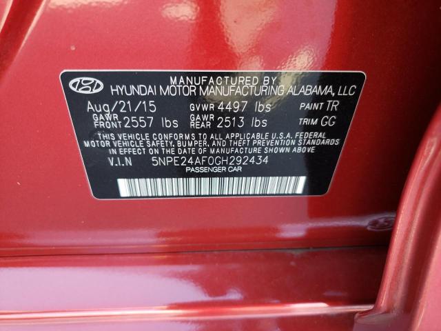Photo 10 from auction – 2016 HYUNDAI SONATA SE with VIN 5NPE24AF0GH292434