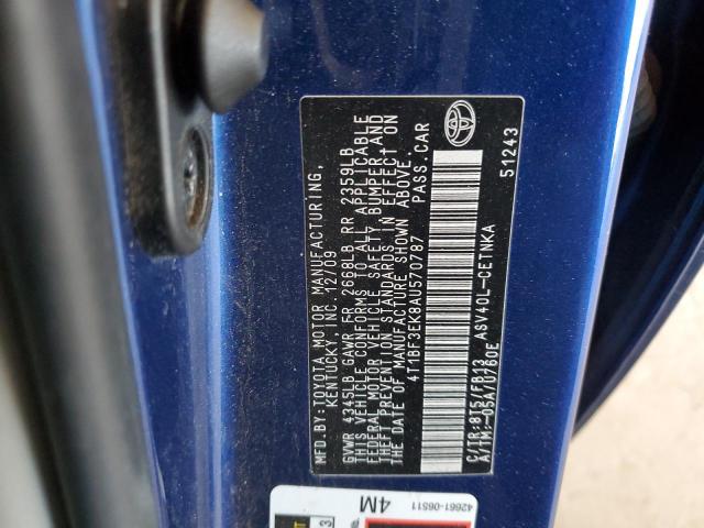 Photo 10 from auction – 2010 TOYOTA CAMRY BASE with VIN 4T1BF3EK8AU570787