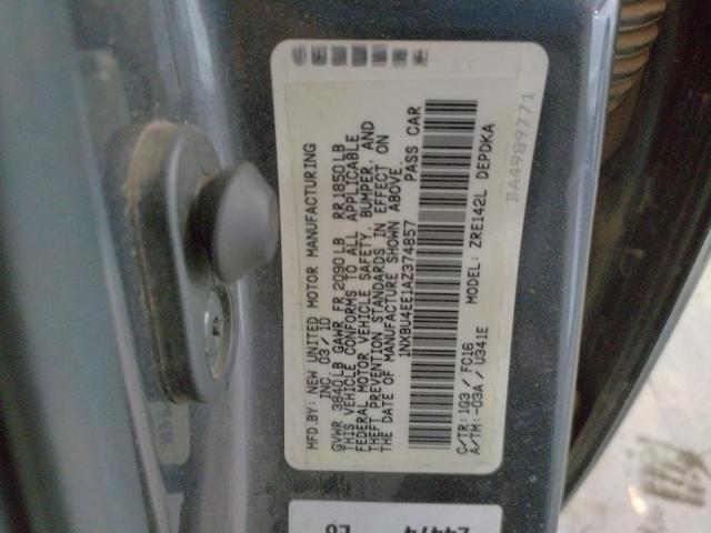Photo 10 from auction – 2010 TOYOTA COROLLA BA with VIN 1NXBU4EE1AZ374857