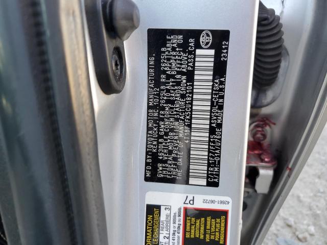 Photo 10 from auction – 2012 TOYOTA CAMRY BASE with VIN 4T1BF1FK5CU182101