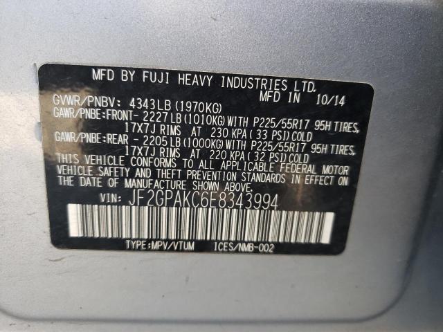 Фото 10 с аукциона – 2014 SUBARU XV CROSSTR с VIN JF2GPAKC6E8343994