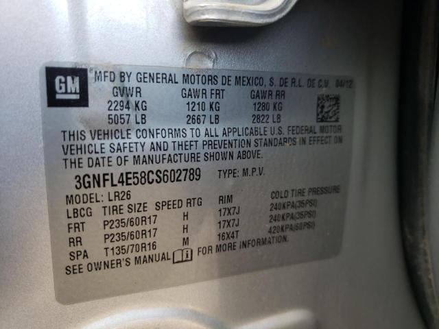 Photo 10 from auction – 2012 CHEVROLET CAPTIVA SP with VIN 3GNFL4E58CS602789