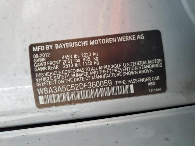 Photo 10 from auction – 2013 BMW 328 I with VIN WBA3A5C52DF360059