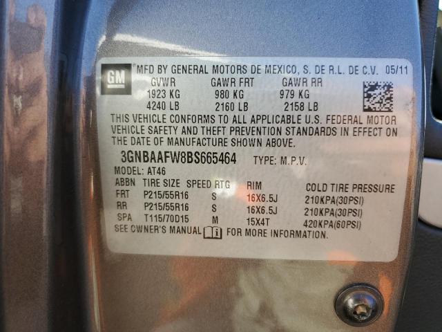 Photo 10 from auction – 2011 CHEVROLET HHR LS with VIN 3GNBAAFW8BS665464