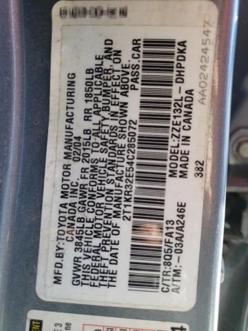 Photo 10 from auction – 2004 TOYOTA MATRIX 4DR with VIN 2T1KR32E54C285072