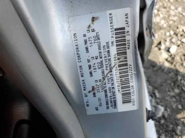 Photo 10 from auction – 2001 MAZDA PROTEGE DX with VIN JM1BJ222710452884