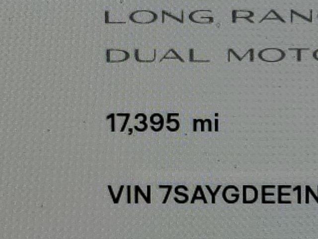 Photo 8 from auction – 2022 TESLA MODEL Y with VIN 7SAYGDEE1NF354311