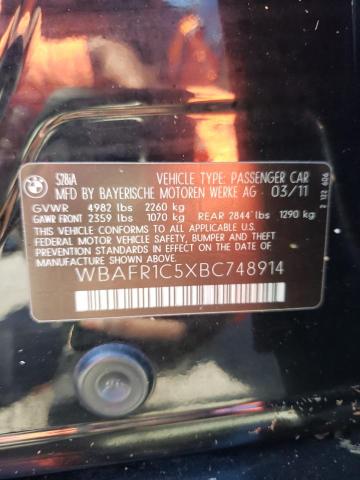 Photo 10 from auction – 2011 BMW 528 I with VIN WBAFR1C5XBC748914