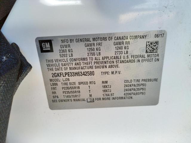 صورة رقم 10 من المزاد - 2017 GMC TERRAIN SL مع VIN 2GKFLPE33H6342580