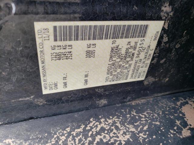 Photo 10 from auction – 2019 NISSAN MAXIMA S with VIN 1N4AA6AVXKC360155