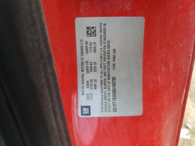 Photo 10 from auction – 2013 CHEVROLET CAMARO 2SS with VIN 2G1FT1EW9D9166705