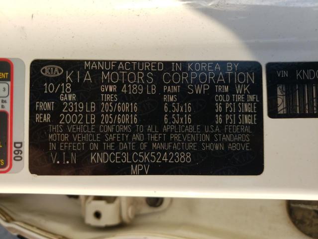 Photo 10 from auction – 2019 KIA NIRO TOURI with VIN KNDCE3LC5K5242388