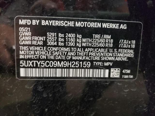 Photo 10 from auction – 2021 BMW X3 XDRIVE3 with VIN 5UXTY5C09M9H25159