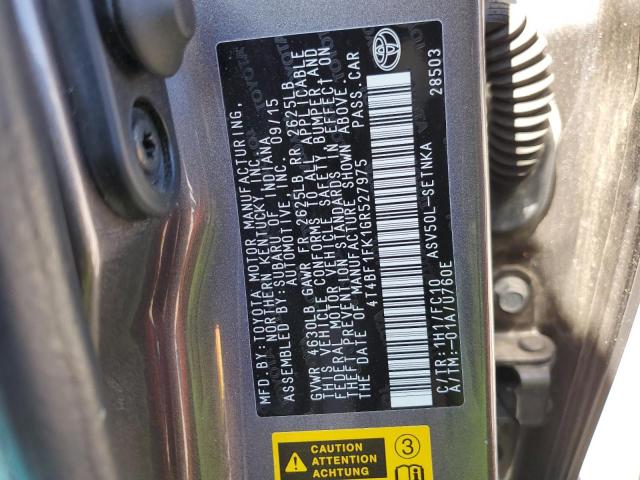Photo 10 from auction – 2016 TOYOTA CAMRY LE with VIN 4T4BF1FK1GR527975