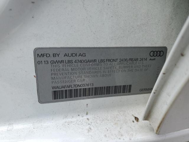 Photo 10 from auction – 2013 AUDI A4 PREMIUM with VIN WAUAFAFL7DN037613