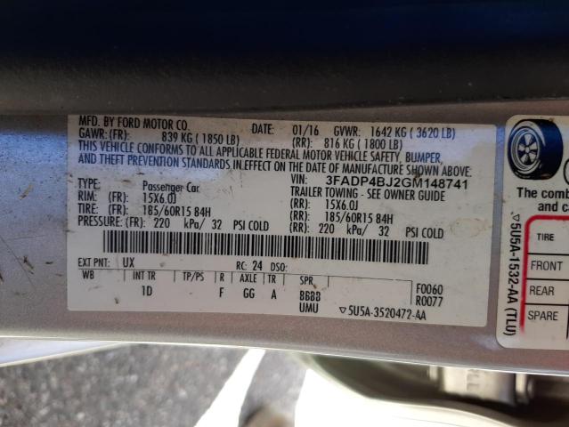 Photo 10 from auction – 2016 FORD FIESTA SE with VIN 3FADP4BJ2GM148741