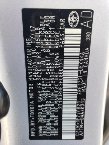 Photo 10 from auction – 2017 TOYOTA COROLLA L with VIN 2T1BURHE3HC860171