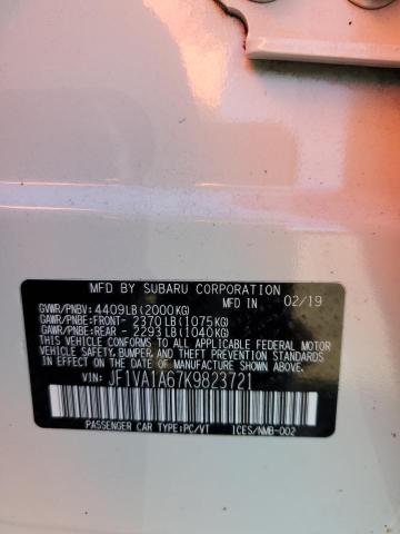 Photo 10 from auction – 2019 SUBARU WRX with VIN JF1VA1A67K9823721
