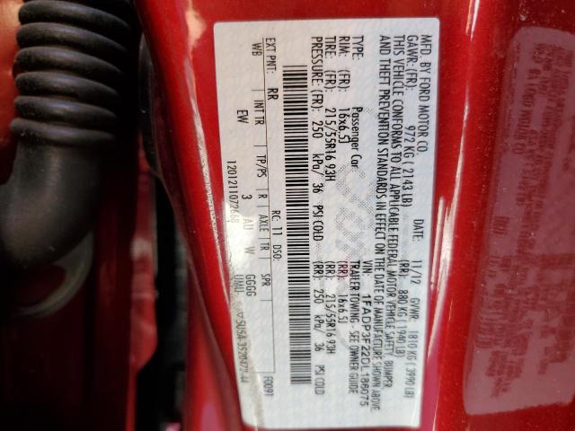 Photo 10 from auction – 2013 FORD FOCUS SE with VIN 1FADP3F22DL186075