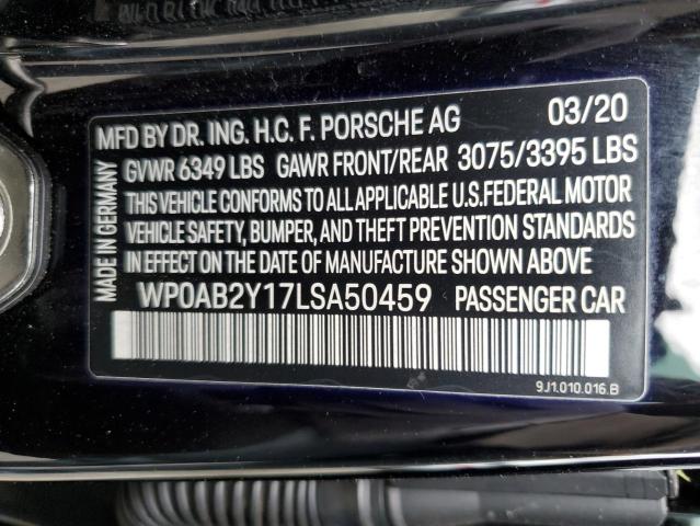 Photo 10 from auction – 2020 PORSCHE TAYCAN 4S with VIN WP0AB2Y17LSA50459