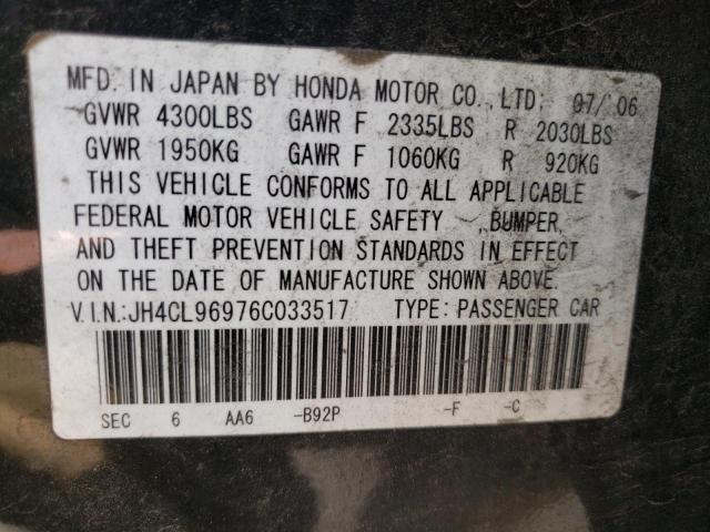 Photo 10 from auction – 2006 ACURA TSX with VIN JH4CL96976C033517