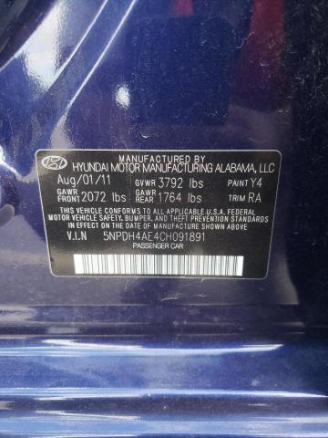 Photo 10 from auction – 2012 HYUNDAI ELANTRA GL with VIN 5NPDH4AE4CH091891