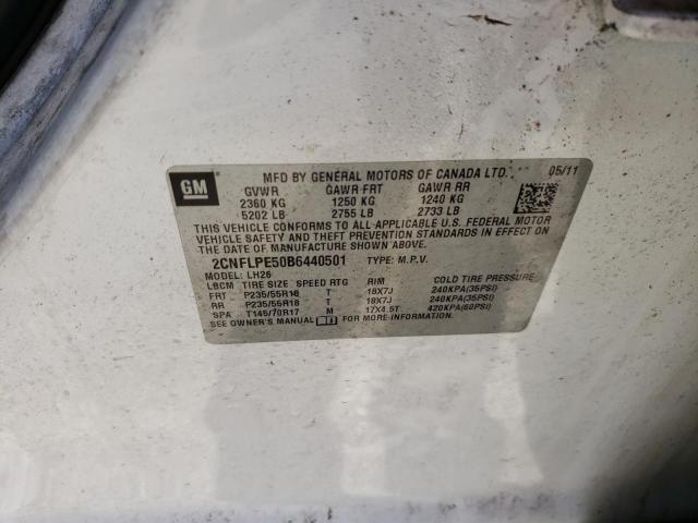 Photo 10 from auction – 2011 CHEVROLET EQUINOX LT with VIN 2CNFLPE50B6440501