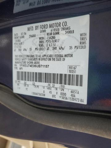 Photo 10 from auction – 2006 FORD EXPLORER E with VIN 1FMEU74E06UB71157
