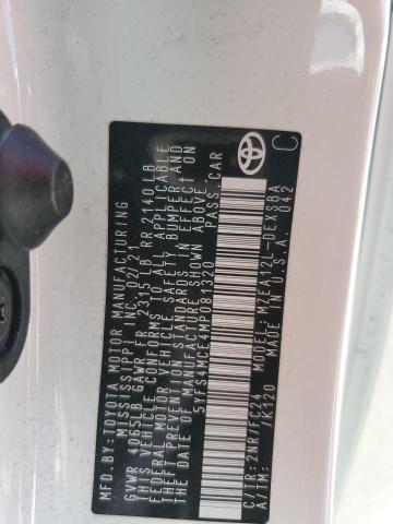 Photo 10 from auction – 2021 TOYOTA COROLLA SE with VIN 5YFS4MCE4MP081320