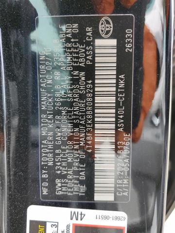 Photo 10 from auction – 2011 TOYOTA CAMRY BASE with VIN 4T4BF3EK8BR088294