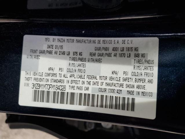 Photo 10 from auction – 2015 MAZDA 3 GRAND TO with VIN 3MZBM1M70FM184028