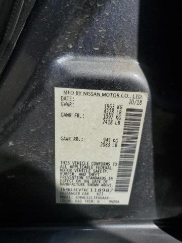 Photo 10 from auction – 2019 NISSAN ALTIMA SR with VIN 1N4BL4CV7KC118987