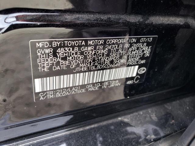 Photo 10 from auction – 2013 LEXUS GS 350 with VIN JTHBE1BL8D5026649