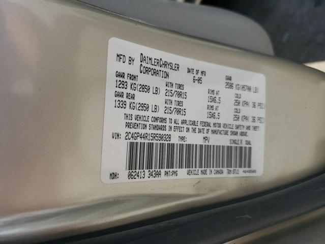 Photo 10 from auction – 2005 CHRYSLER TOWN & COU with VIN 2C4GP44R15R590328