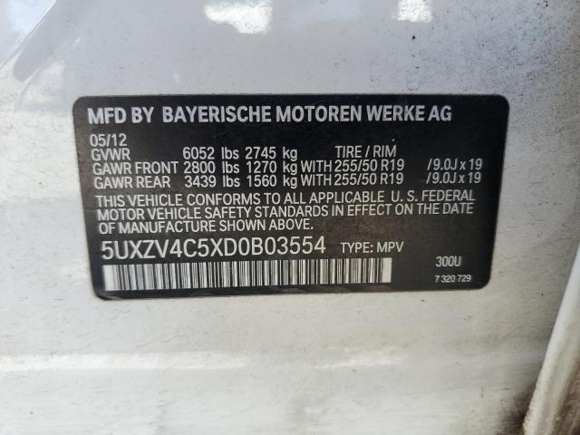 Photo 10 from auction – 2013 BMW X5 XDRIVE3 with VIN 5UXZV4C5XD0B03554