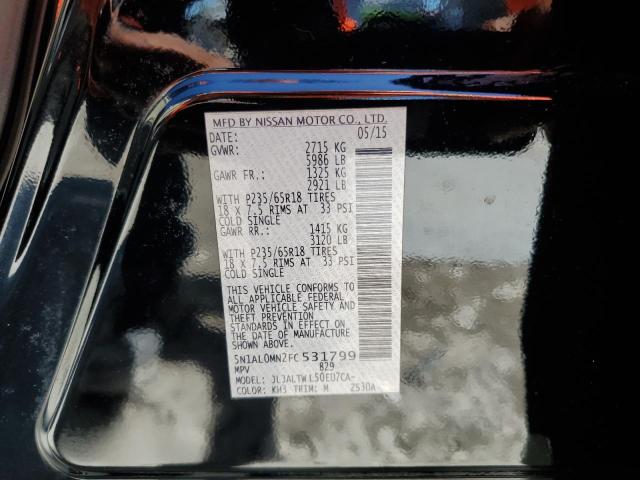 Photo 10 from auction – 2015 INFINITI QX60 with VIN 5N1AL0MN2FC531799