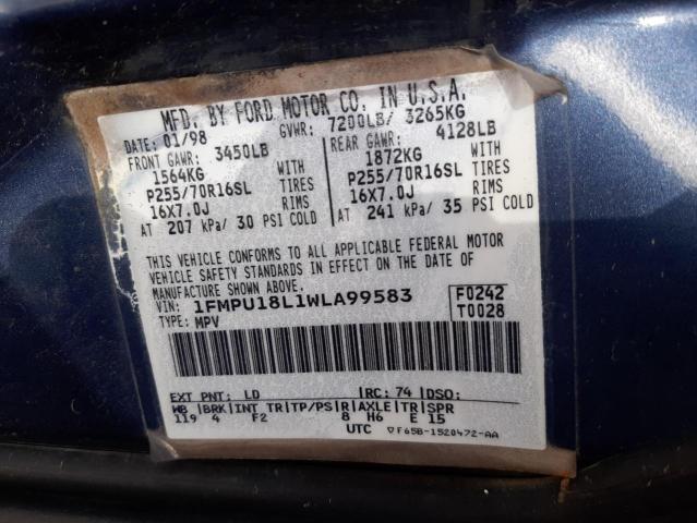 Photo 10 from auction – 1998 FORD EXPEDITION with VIN 1FMPU18L1WLA99583