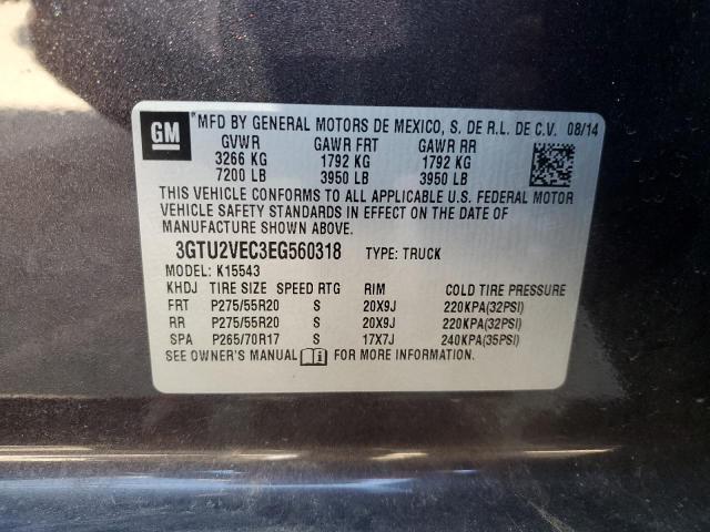 Photo 10 from auction – 2014 GMC SIERRA K15 with VIN 3GTU2VEC3EG560318