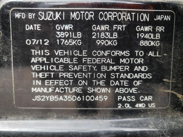Photo 10 from auction – 2013 SUZUKI SX4 with VIN JS2YB5A35D6100459