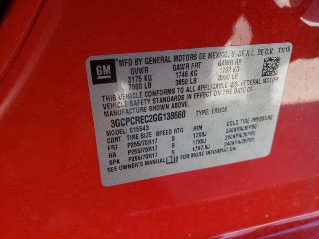 Photo 10 from auction – 2016 CHEVROLET SILVERADO with VIN 3GCPCREC2GG138660