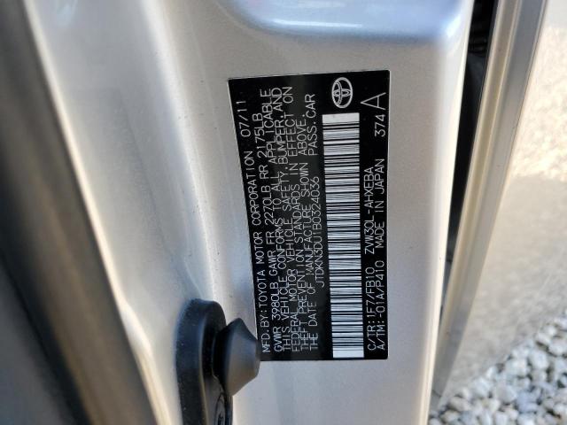 Photo 10 from auction – 2011 TOYOTA PRIUS with VIN JTDKN3DU1B0324036