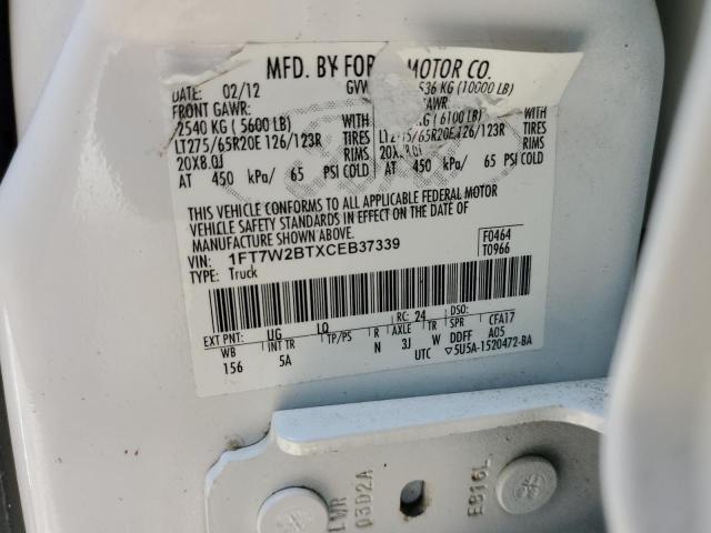 Photo 10 from auction – 2012 FORD F250 SUPER with VIN 1FT7W2BTXCEB37339