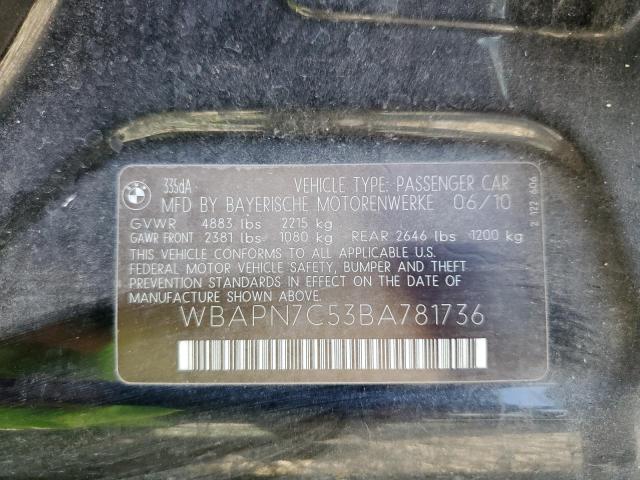Photo 10 from auction – 2011 BMW 335 D with VIN WBAPN7C53BA781736